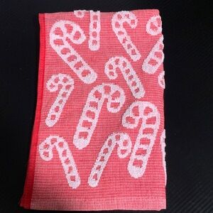 Red Holiday Candy Cane Hand Towel